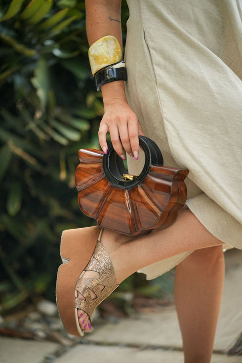 Raffles Wood Handbag