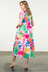 Tiered Printed Dress