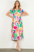 Tiered Printed Dress