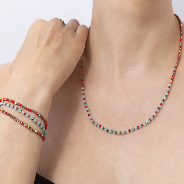 Amazonite Necklace & Triple Wrap Bracelet