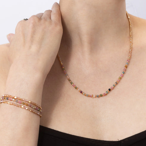Tourmaline Necklace & Triple Wrap Bracelet