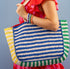 Nellie Large Striped Raffia Tote Multicolor
