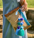 Vintage Burlap Clutch With Pompons