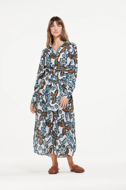 Jessie Oman Maxi Dress Belted