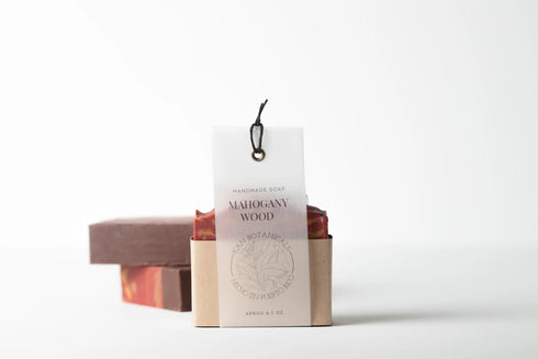 Mahogany Wood Barra de Jabón Artesanal