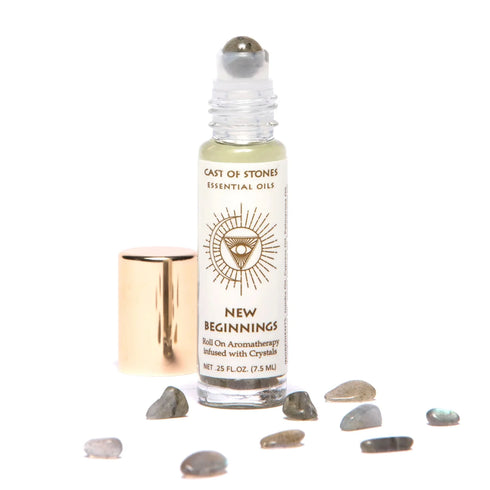 New Beginnings Roll On - Essential Oil Aromatherapy With Labradorite Crystals