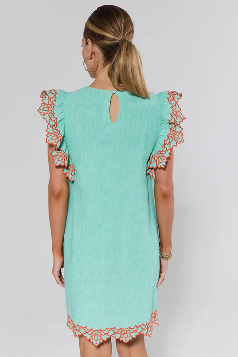 Flutter Embroidery Dress