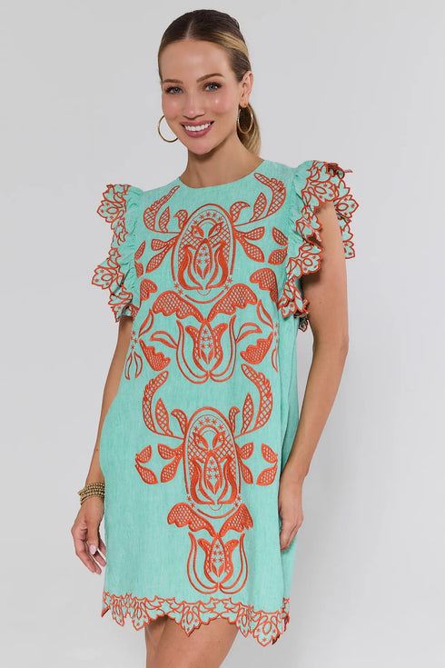 Flutter Embroidery Dress