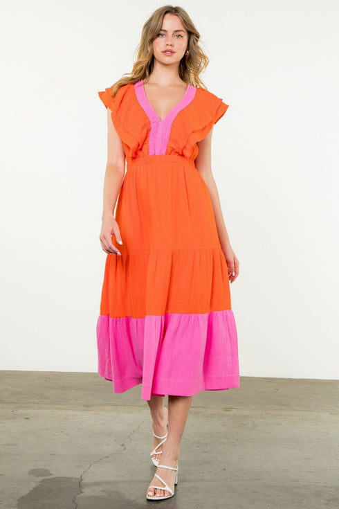 Susana Flutter Tiered Maxi Dress