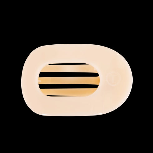 Round Almond Beige Flat Hair Clip