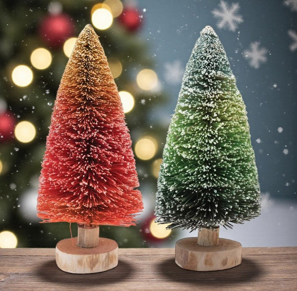 9"H Bottle Brush Tree