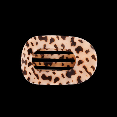 Round Blonde Tortoise Flat Hair Clip