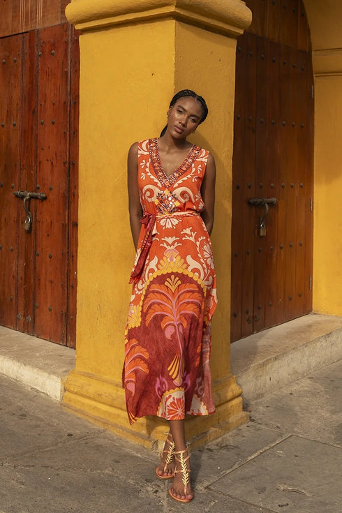 Fernanda Long Sleeveless Dress