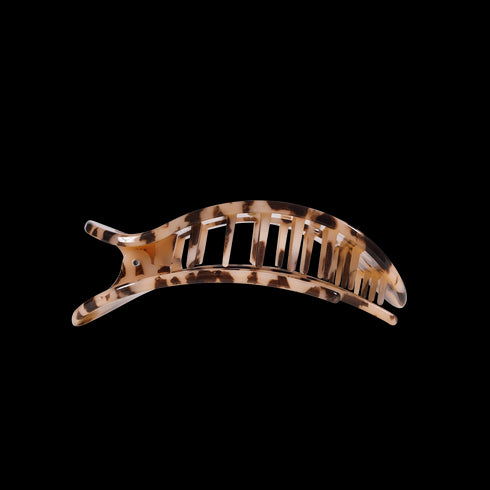 Round Blonde Tortoise Flat Hair Clip
