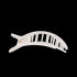 Round Coconut White Flat Hair Clip