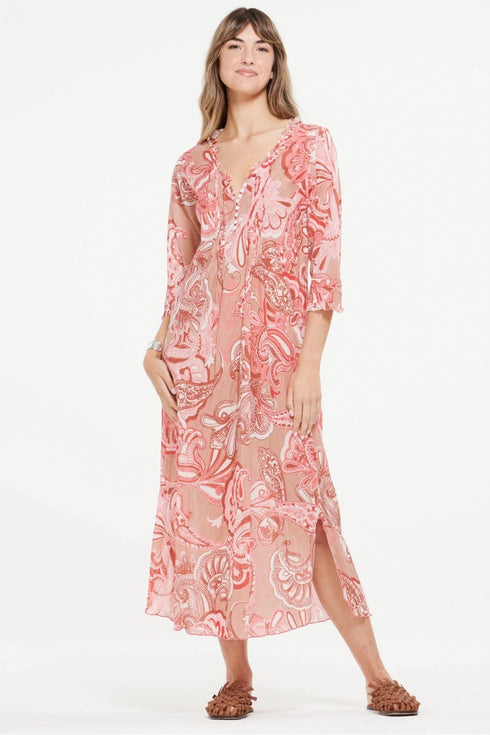 Amalfi Long Poppy Dress