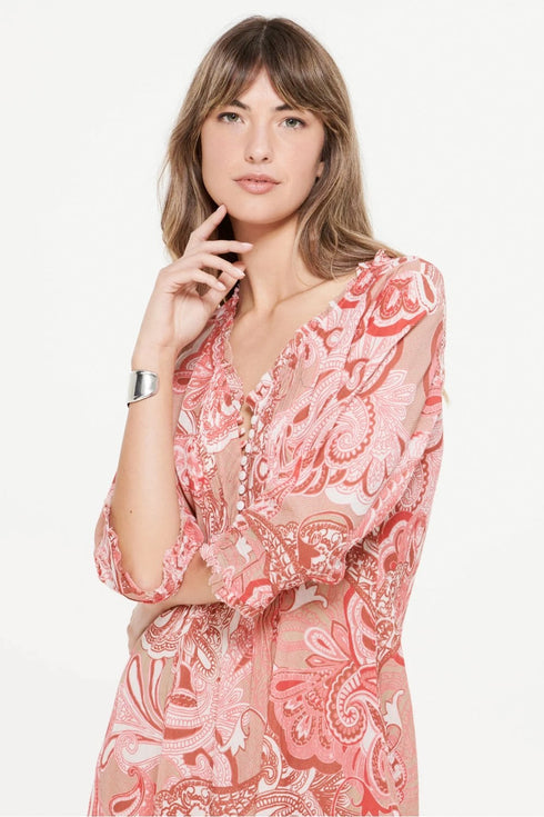 Amalfi Long Poppy Dress