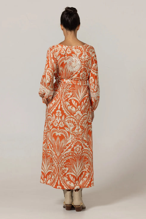 Mareva Long Dress with Tie