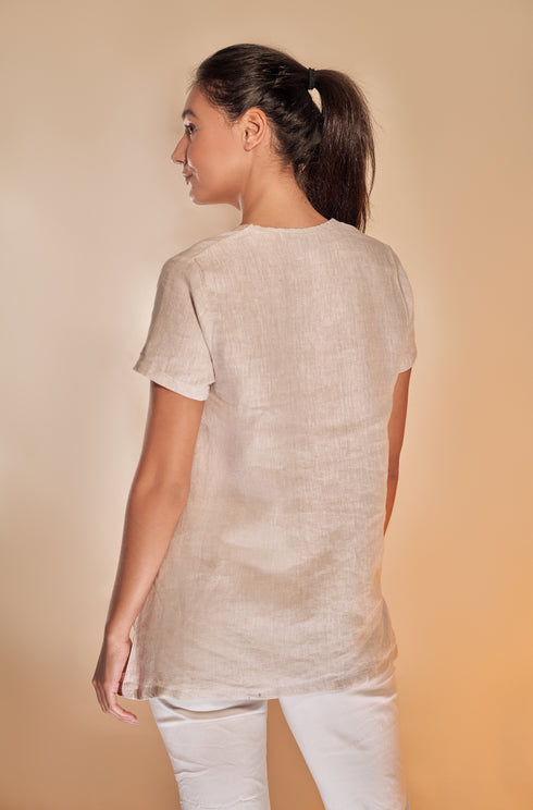 Nydia Linen Top