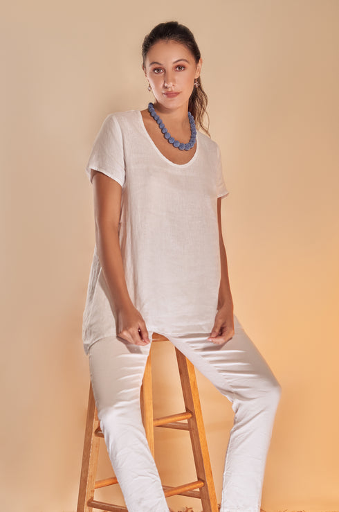 Nydia Linen Top