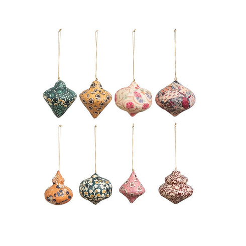 Paper Mache Ornament with Design