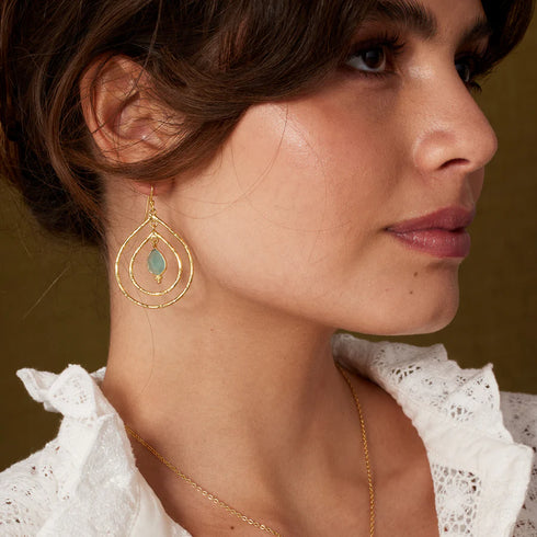 Saskia Chalcedony Earrings