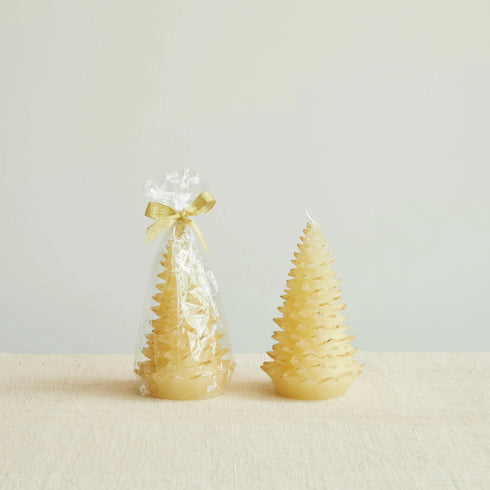 Tree Shaped Candles with Gold Tips