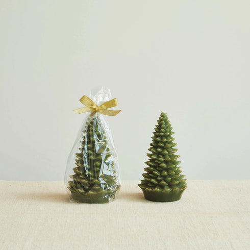 Tree Shaped Candles with Gold Tips