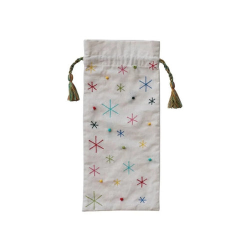 Cotton Drawstring Wine Bag