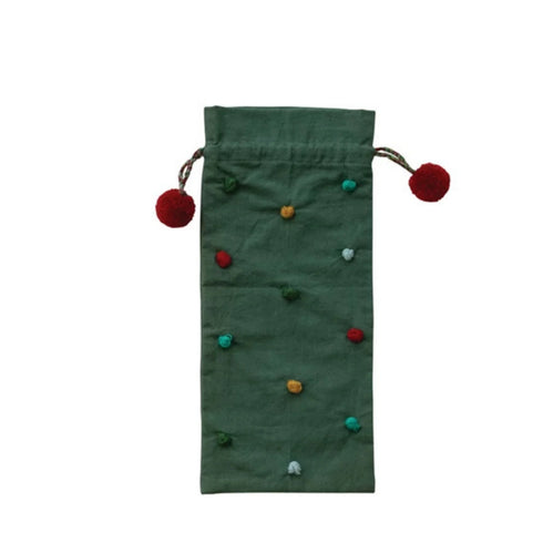 Cotton Drawstring Wine Bag