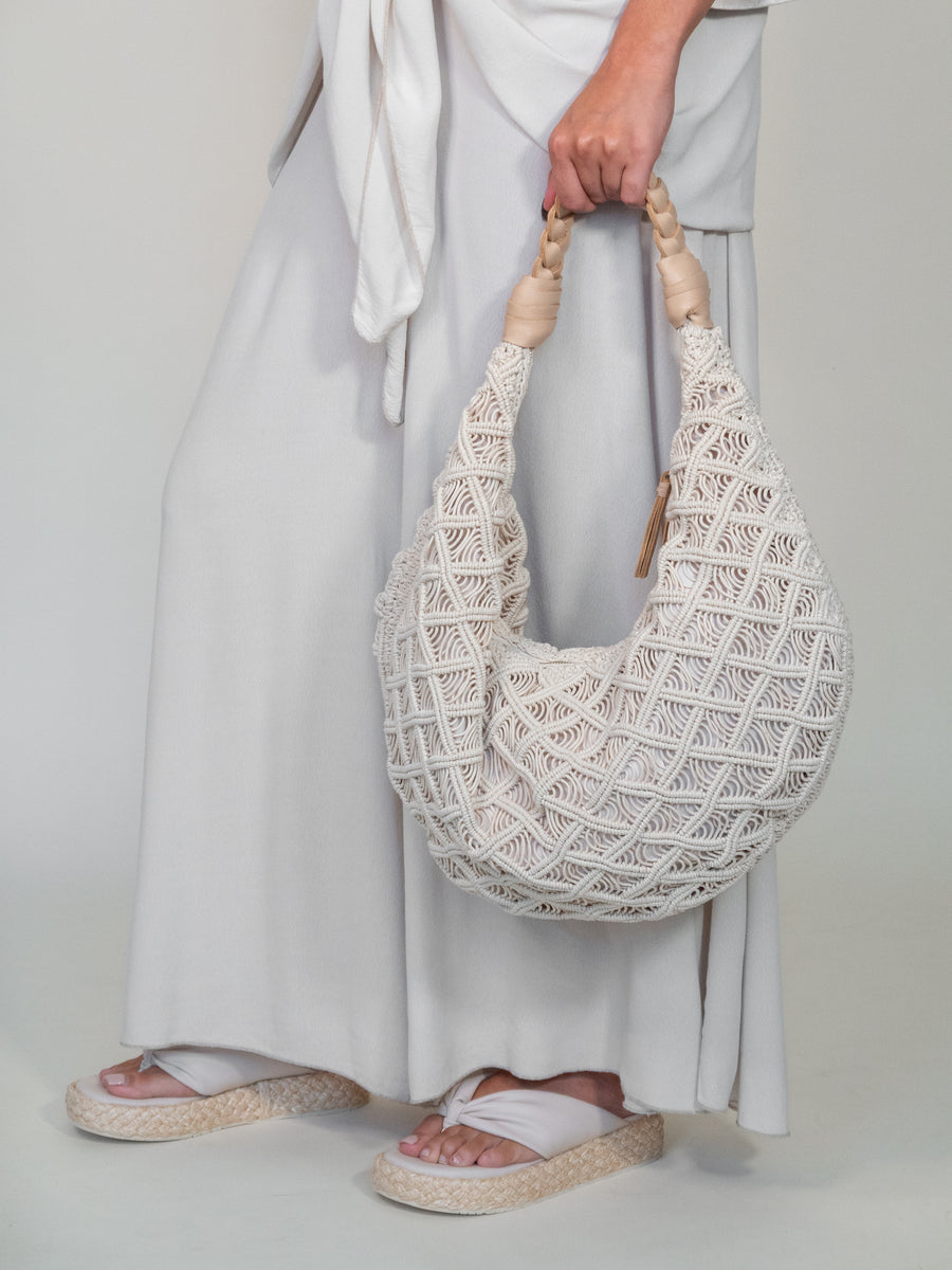 Hobo Crochet Bag - Ivory