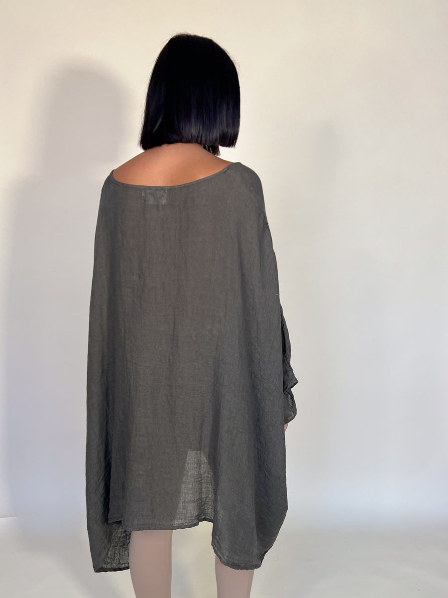 Long Gauze Top - Olive