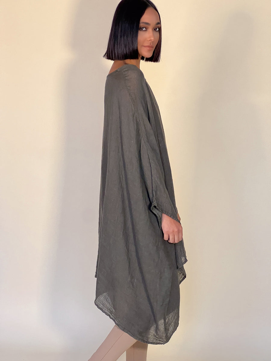 Long Gauze Top - Olive