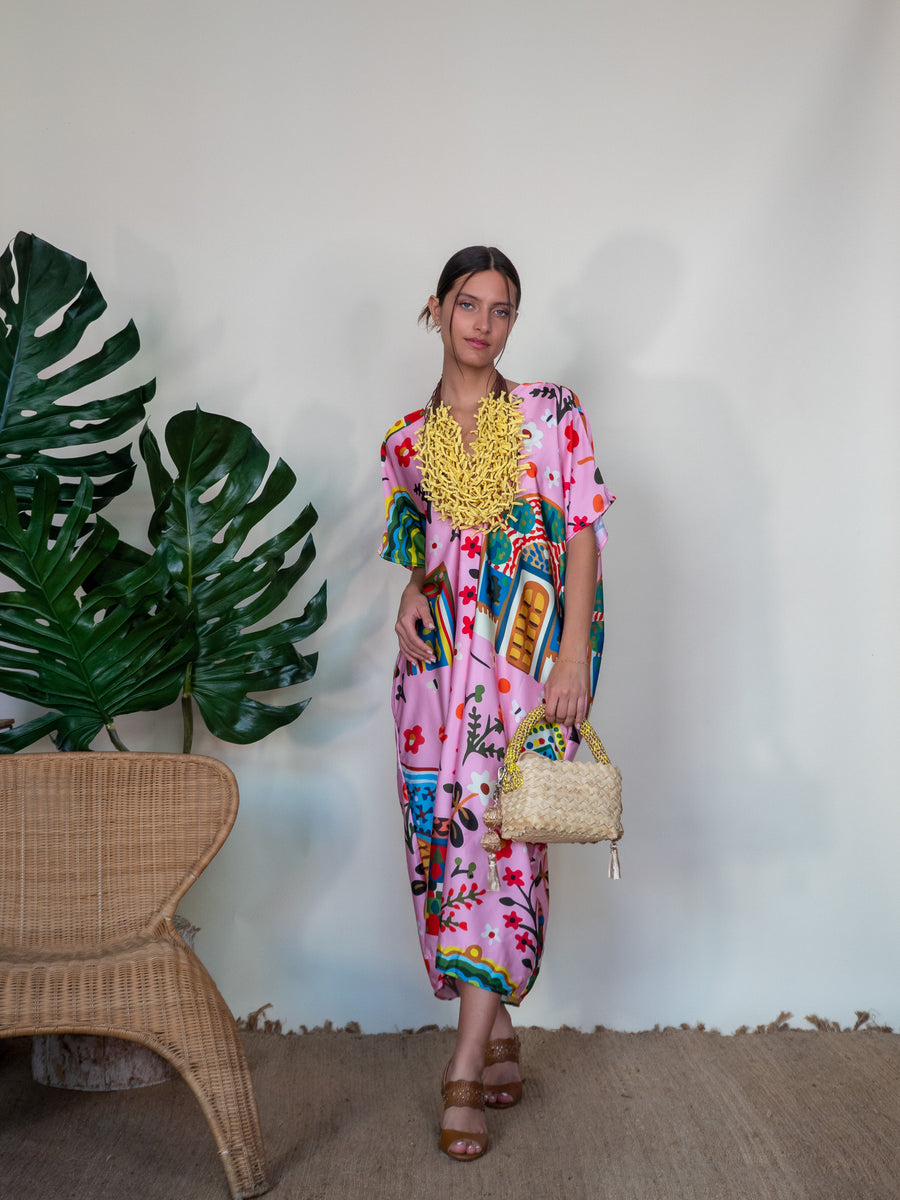 Sita Long Dress - Pink House (OS)
