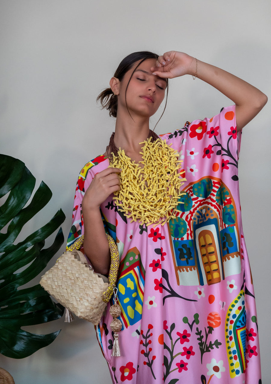Sita Long Dress - Pink House (OS)