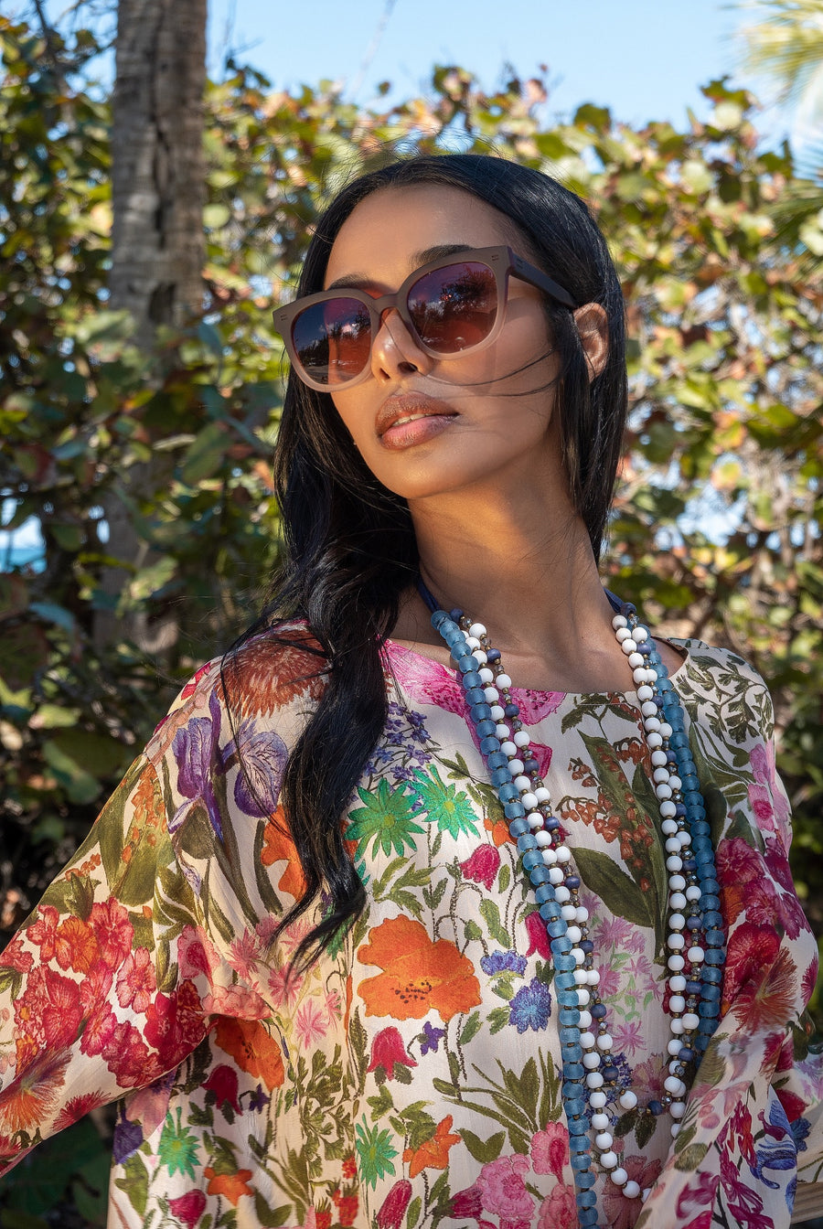 Yavi Silk Floral Blouse